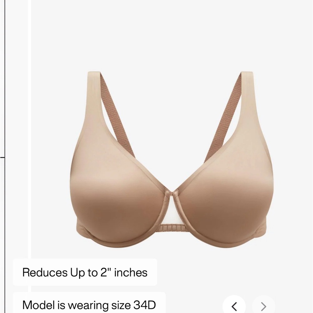 NWOT 24/7® Classic Unlined Minimizer Bra. Size 34E